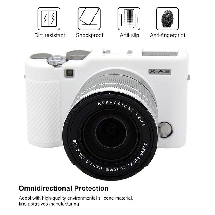 PULUZ Soft Silicone Protective Case for FUJIFILM X-A3 / X-A10(White)
