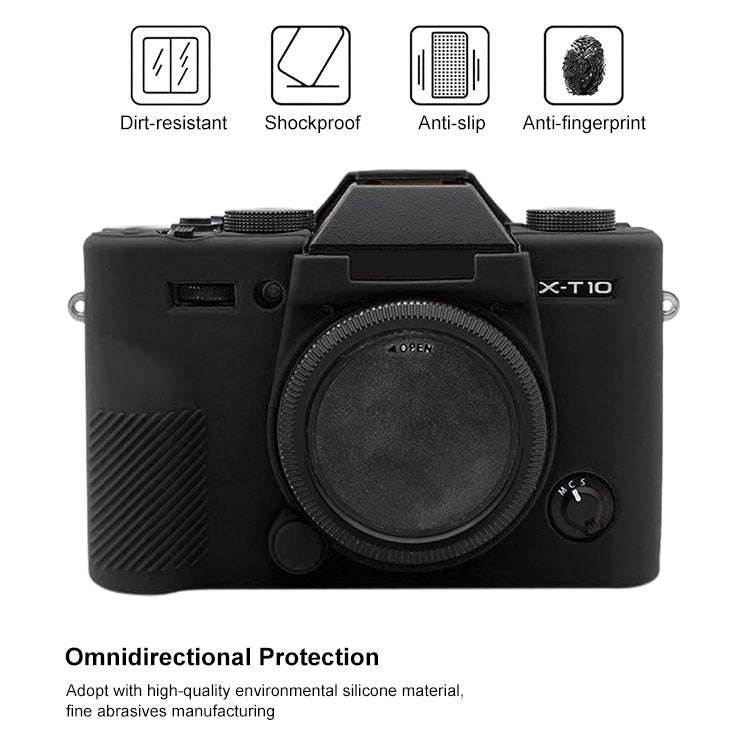 PULUZ Soft Silicone Protective Case for FUJIFILM XT10(Black)