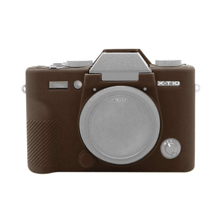 PULUZ Soft Silicone Protective Case for FUJIFILM XT10(Coffee)