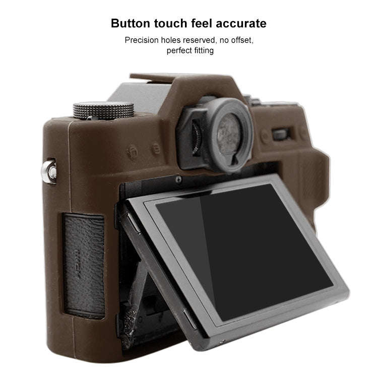 PULUZ Soft Silicone Protective Case for FUJIFILM XT10(Coffee)