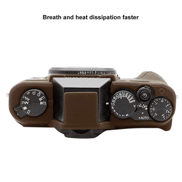PULUZ Soft Silicone Protective Case for FUJIFILM XT10(Coffee)