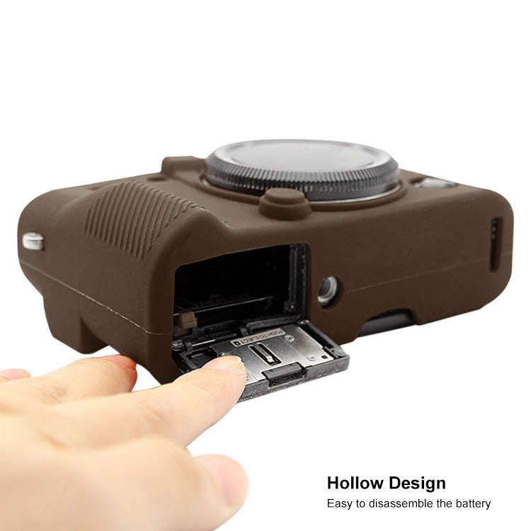 PULUZ Soft Silicone Protective Case for FUJIFILM XT10(Coffee)
