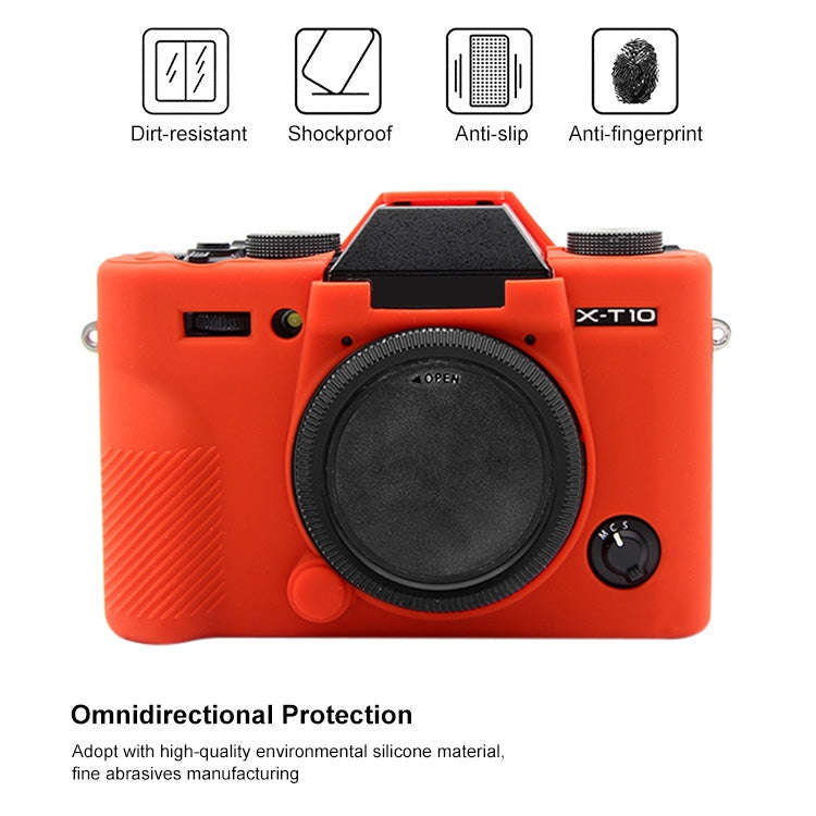 PULUZ Soft Silicone Protective Case for FUJIFILM XT10(Red)