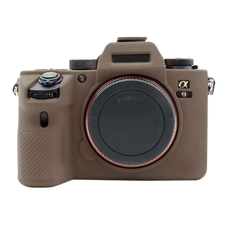 PULUZ Soft Silicone Protective Case for Sony A9 (ILCE-9) / A7 III/ A7R  III(Coffee)