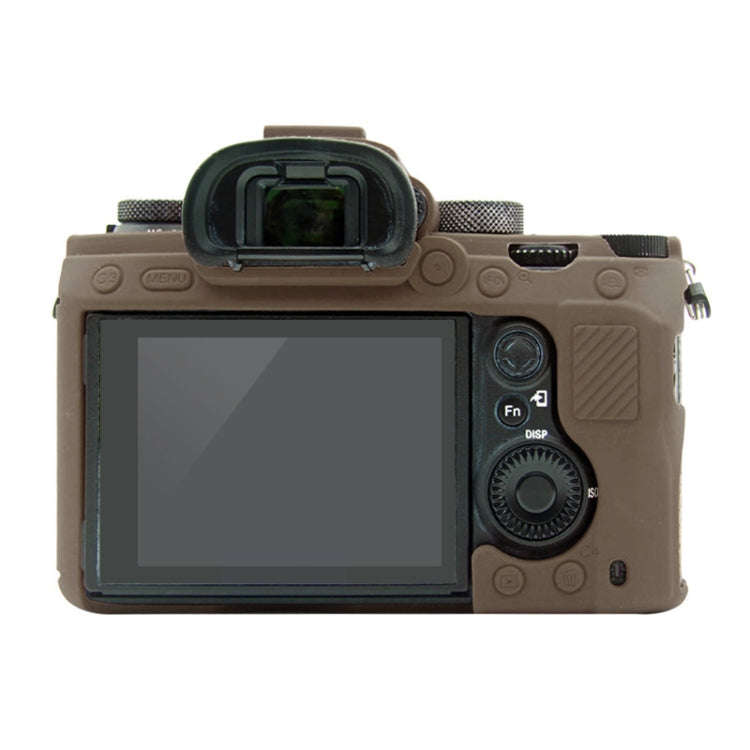 PULUZ Soft Silicone Protective Case for Sony A9 (ILCE-9) / A7 III/ A7R  III(Coffee)