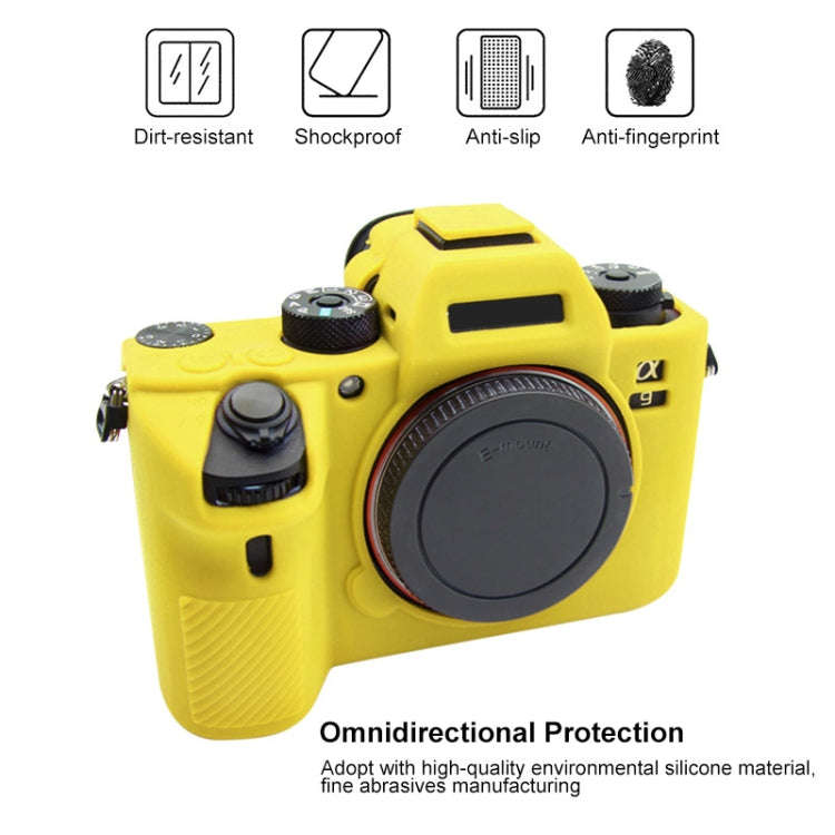 PULUZ Soft Silicone Protective Case for Sony A9 (ILCE-9) / A7 III/ A7R  III(Yellow)