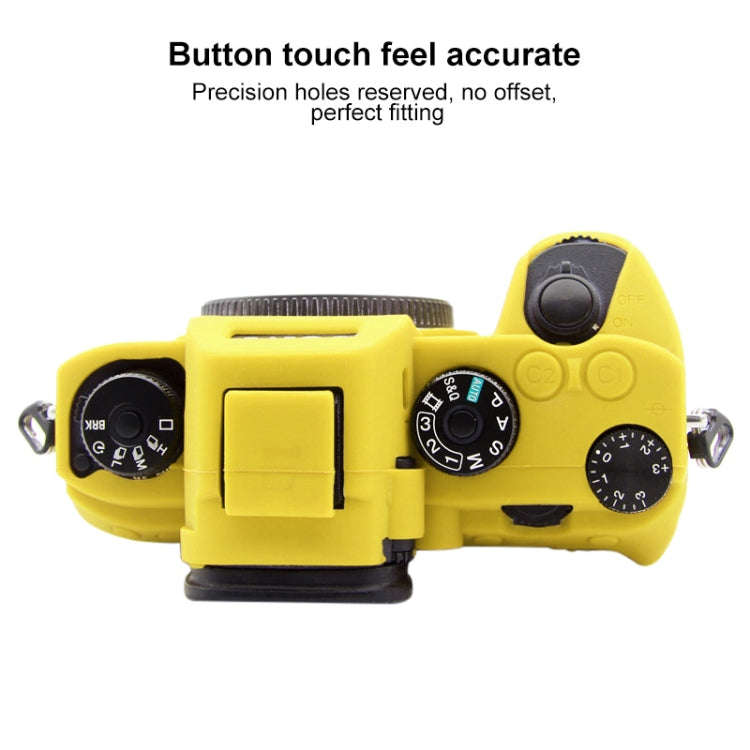 PULUZ Soft Silicone Protective Case for Sony A9 (ILCE-9) / A7 III/ A7R  III(Yellow)