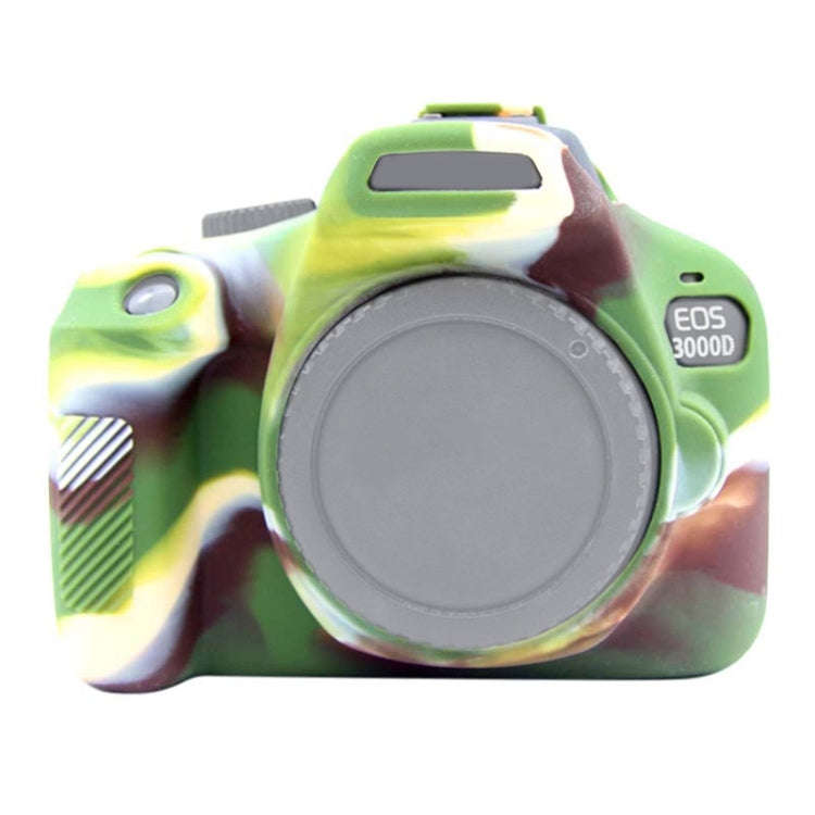 PULUZ Soft Silicone Protective Case for Canon EOS 3000D / 4000D(Camouflage)