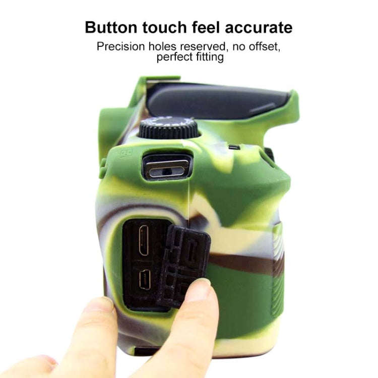 PULUZ Soft Silicone Protective Case for Canon EOS 3000D / 4000D(Camouflage)