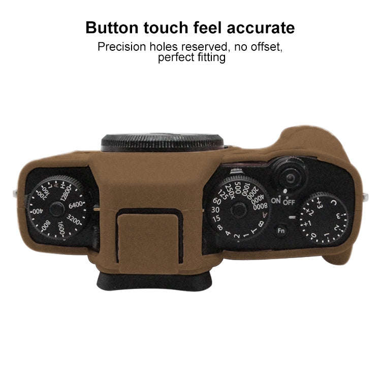 PULUZ Soft Silicone Protective Case for FUJIFILM XT3(Coffee)