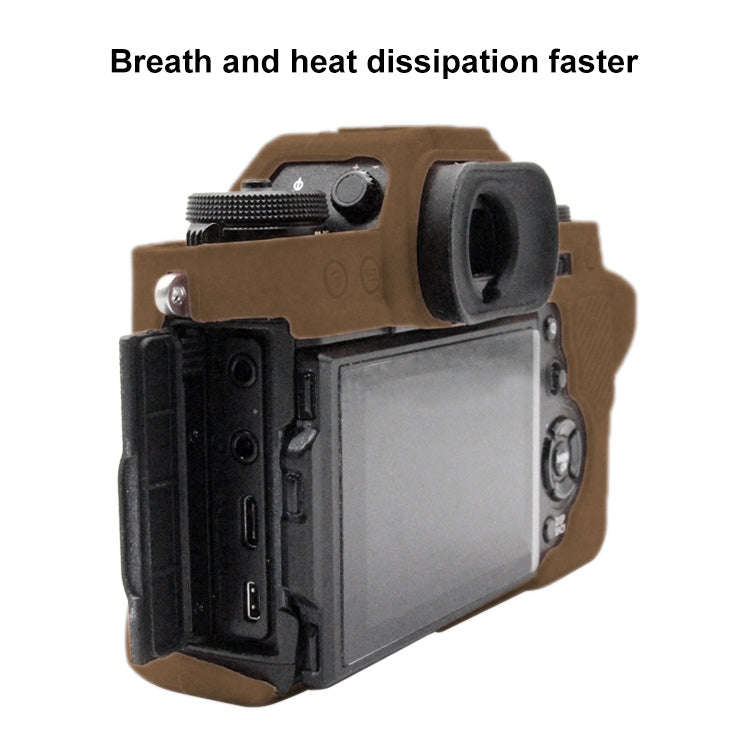 PULUZ Soft Silicone Protective Case for FUJIFILM XT3(Coffee)