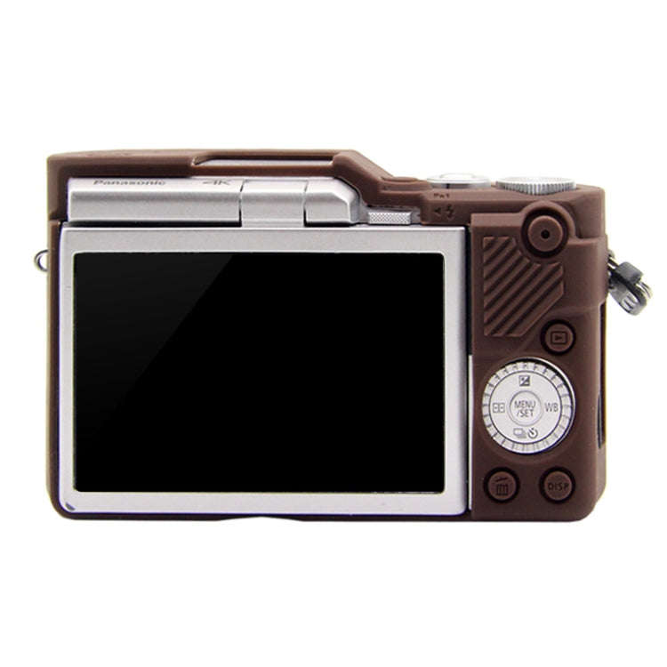 PULUZ Soft Silicone Protective Case for Panasonic Lumix GF10(Coffee)