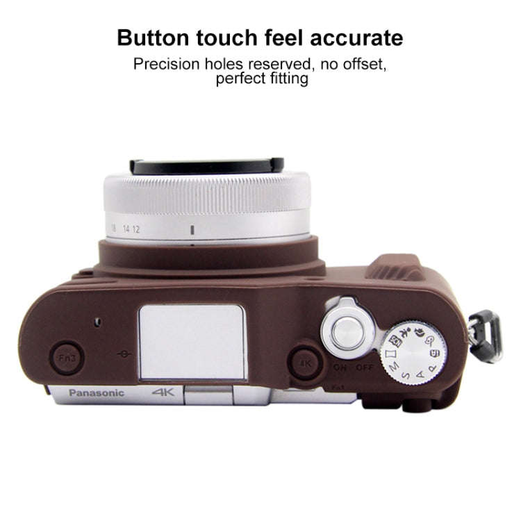 PULUZ Soft Silicone Protective Case for Panasonic Lumix GF10(Coffee)