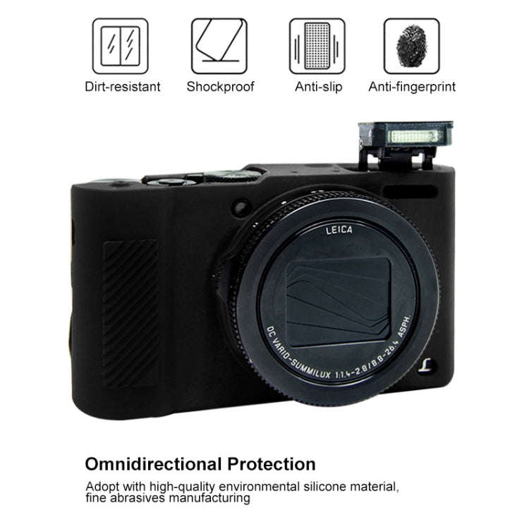 PULUZ Soft Silicone Protective Case for Panasonic Lumix  LX10(Black)