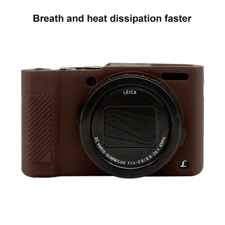 PULUZ Soft Silicone Protective Case for Panasonic Lumix  LX10(Coffee)