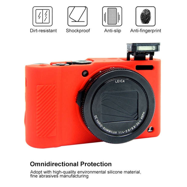 PULUZ Soft Silicone Protective Case for Panasonic Lumix  LX10(Red)