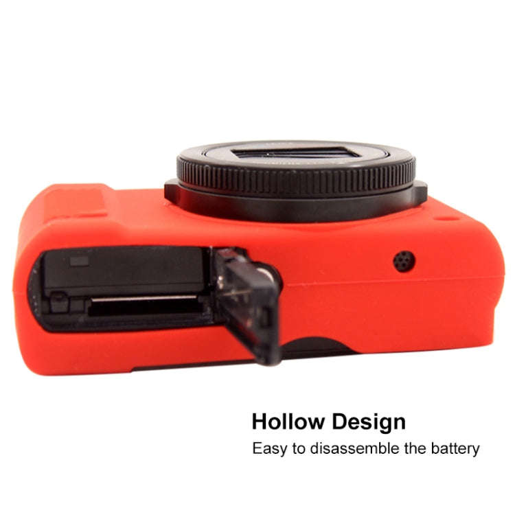 PULUZ Soft Silicone Protective Case for Panasonic Lumix  LX10(Red)