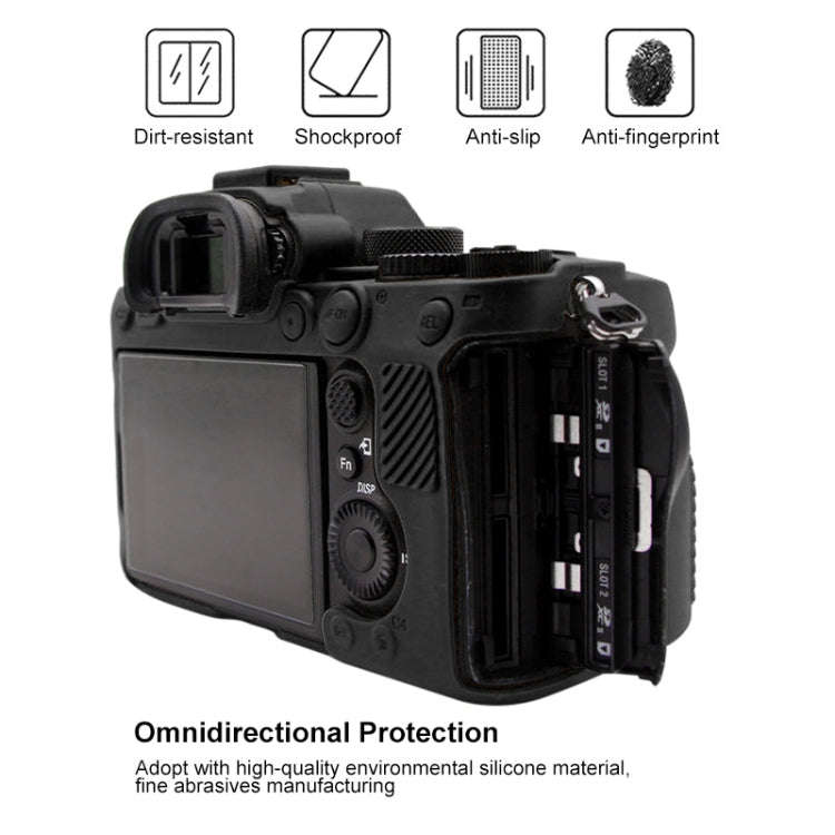 PULUZ Soft Silicone Protective Case for Sony ILCE-9M2/ Alpha 9 II / A92(Black)