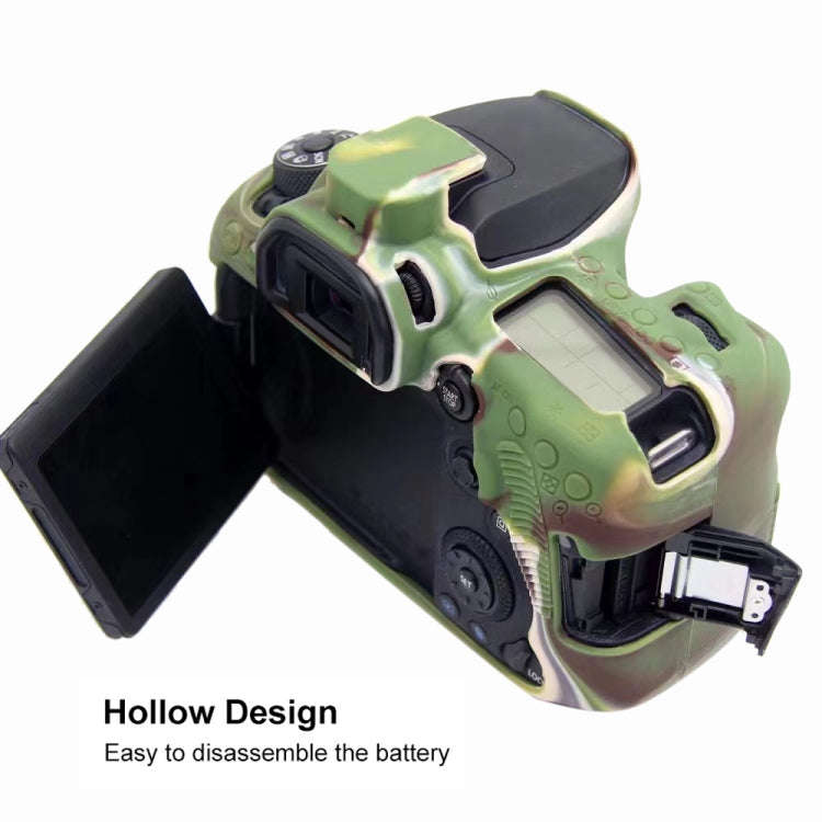 PULUZ Soft Silicone Protective Case for Canon EOS 90D (Camouflage)