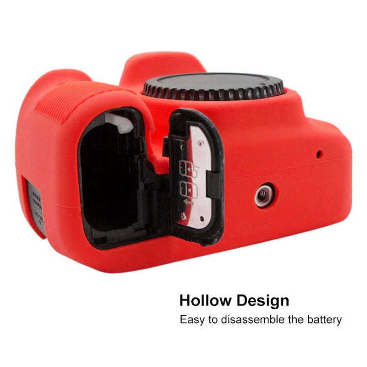 PULUZ Soft Silicone Protective Case for Canon EOS 90D(Red)