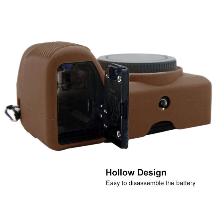 PULUZ Soft Silicone Protective Case for Sony A6600 / ILCE-6600(Coffee)
