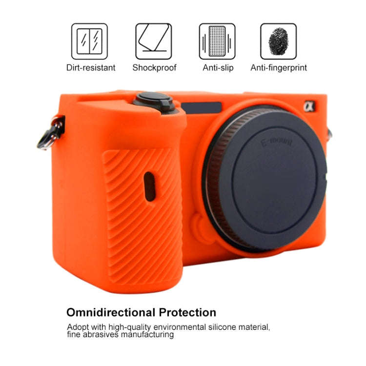 PULUZ Soft Silicone Protective Case for Sony A6600 / ILCE-6600(Orange)