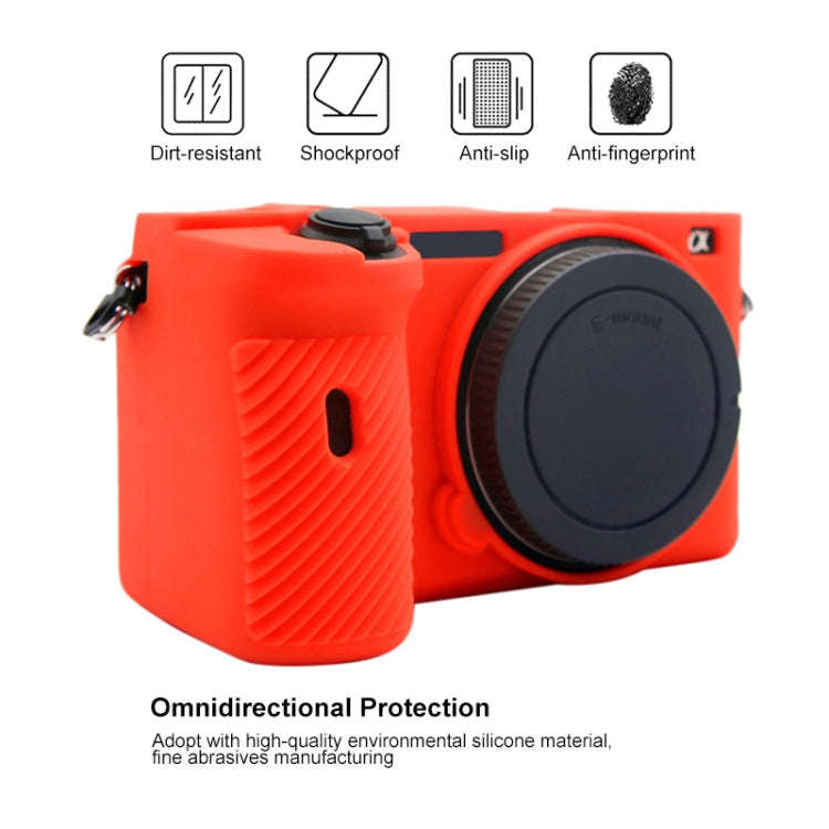 PULUZ Soft Silicone Protective Case for Sony A6600 / ILCE-6600(Red)