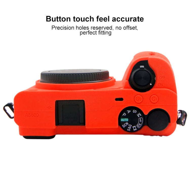 PULUZ Soft Silicone Protective Case for Sony A6600 / ILCE-6600(Red)