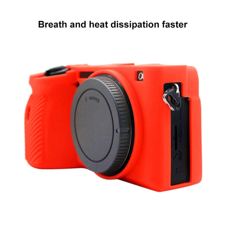 PULUZ Soft Silicone Protective Case for Sony A6600 / ILCE-6600(Red)