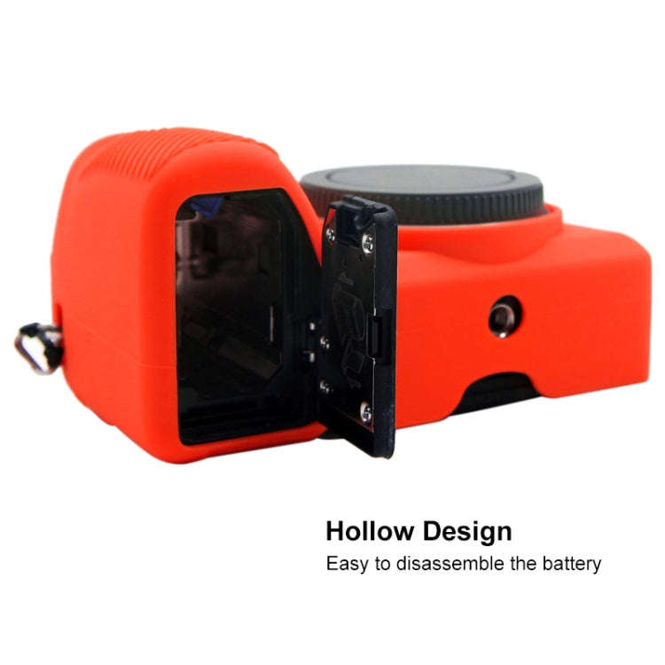 PULUZ Soft Silicone Protective Case for Sony A6600 / ILCE-6600(Red)