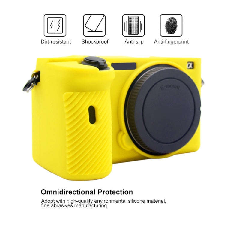 PULUZ Soft Silicone Protective Case for Sony A6600 / ILCE-6600(Yellow)