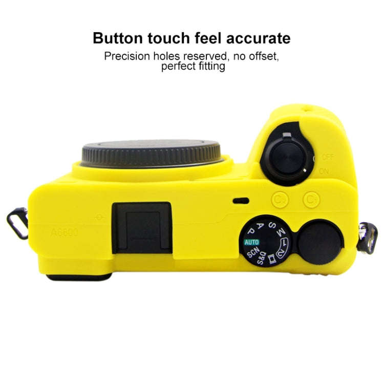 PULUZ Soft Silicone Protective Case for Sony A6600 / ILCE-6600(Yellow)