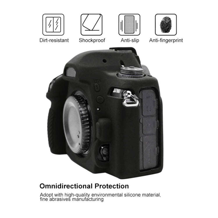 PULUZ Soft Silicone Protective Case for Nikon D780(Black)