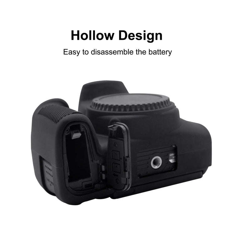 PULUZ Soft Silicone Protective Case for Canon EOS 850D(Black)