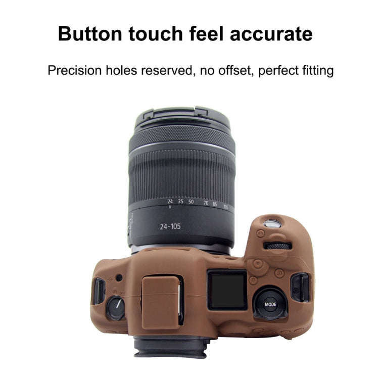 PULUZ Soft Silicone Protective Case for Canon EOS R5(Coffee)
