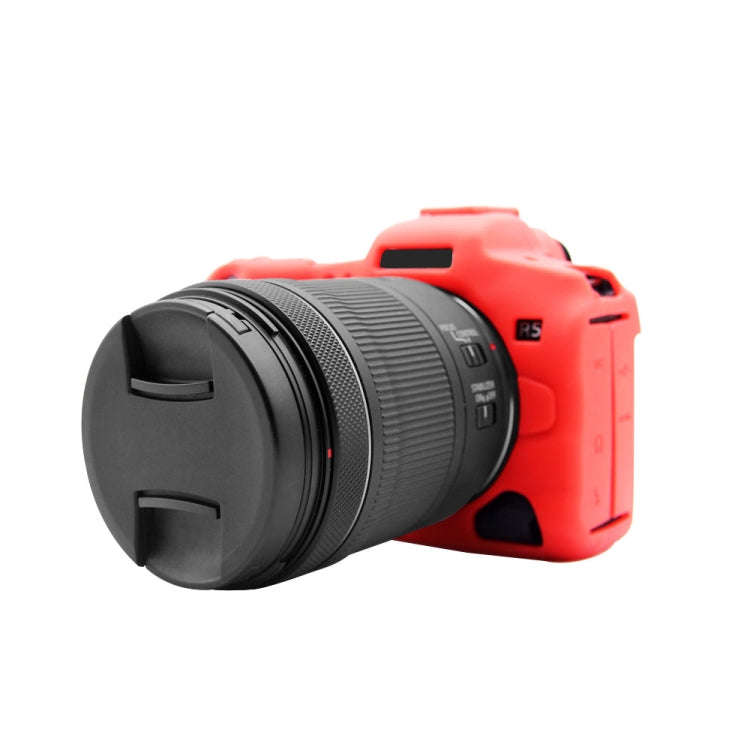 PULUZ Soft Silicone Protective Case for Canon EOS R5(Red)