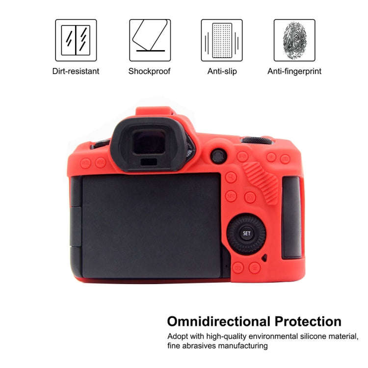 PULUZ Soft Silicone Protective Case for Canon EOS R5(Red)