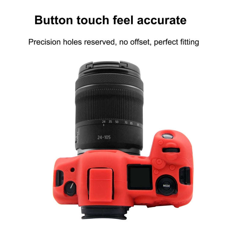 PULUZ Soft Silicone Protective Case for Canon EOS R5(Red)