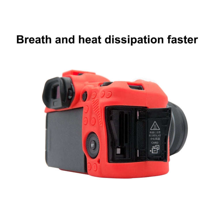 PULUZ Soft Silicone Protective Case for Canon EOS R5(Red)