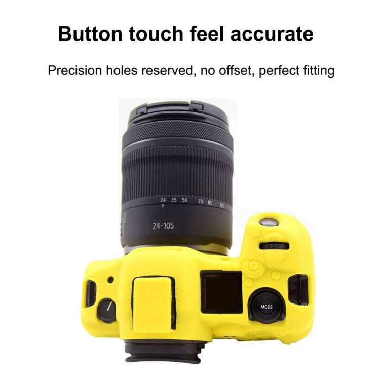 PULUZ Soft Silicone Protective Case for Canon EOS R5(Yellow)