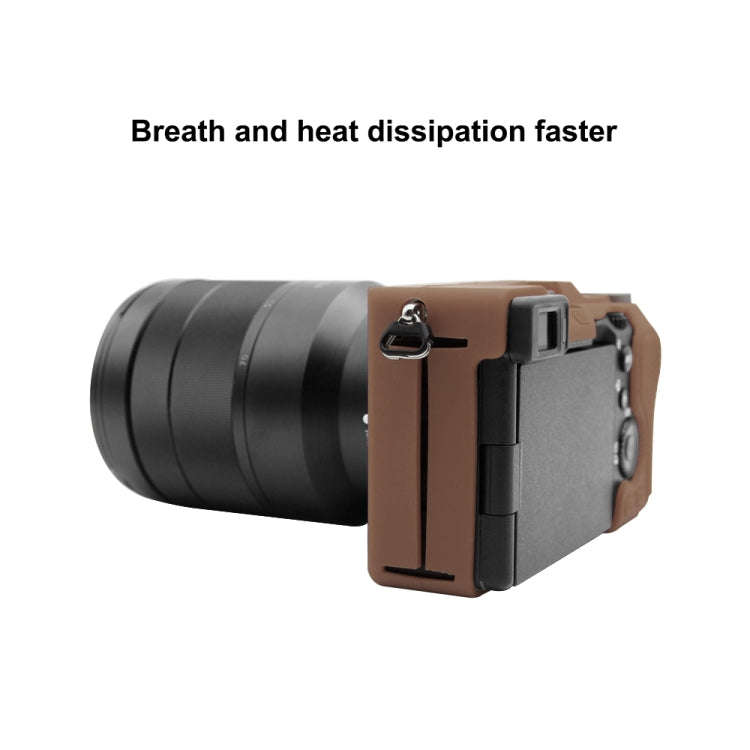PULUZ Soft Silicone Protective Case for Sony A7C / ILCE-7C(Coffee)