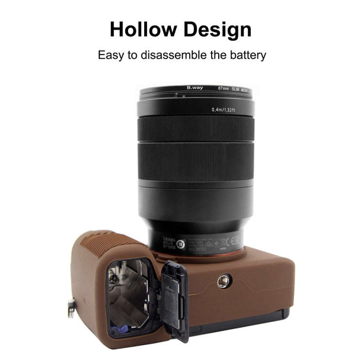 PULUZ Soft Silicone Protective Case for Sony A7C / ILCE-7C(Coffee)