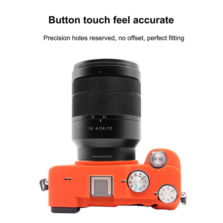 PULUZ Soft Silicone Protective Case for Sony A7C / ILCE-7C(Orange)