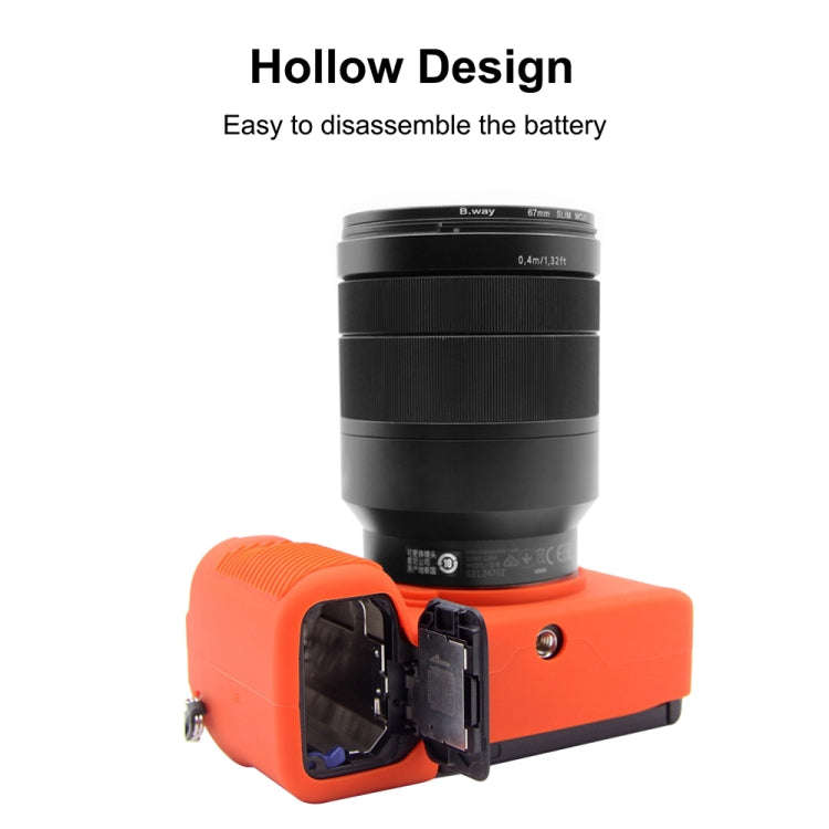 PULUZ Soft Silicone Protective Case for Sony A7C / ILCE-7C(Orange)