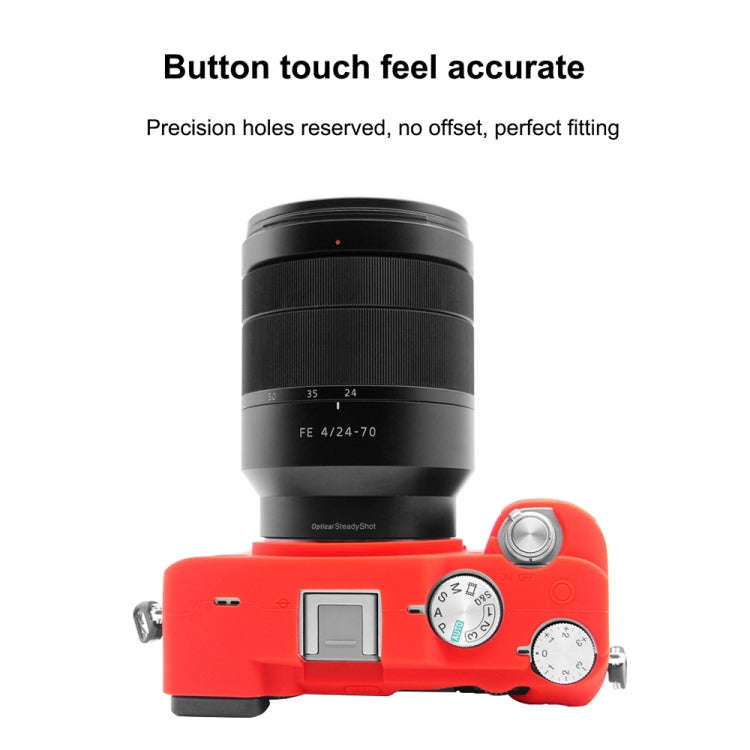 PULUZ Soft Silicone Protective Case for Sony A7C / ILCE-7C(Red)