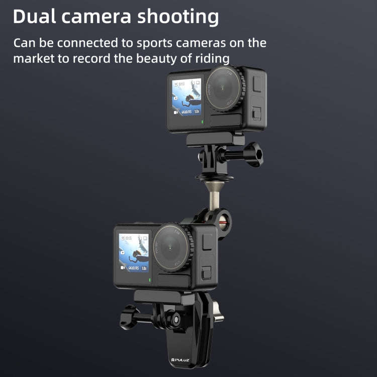 PULUZ Motorcycle Windshield Clip Bracket Camera Mount (Black)