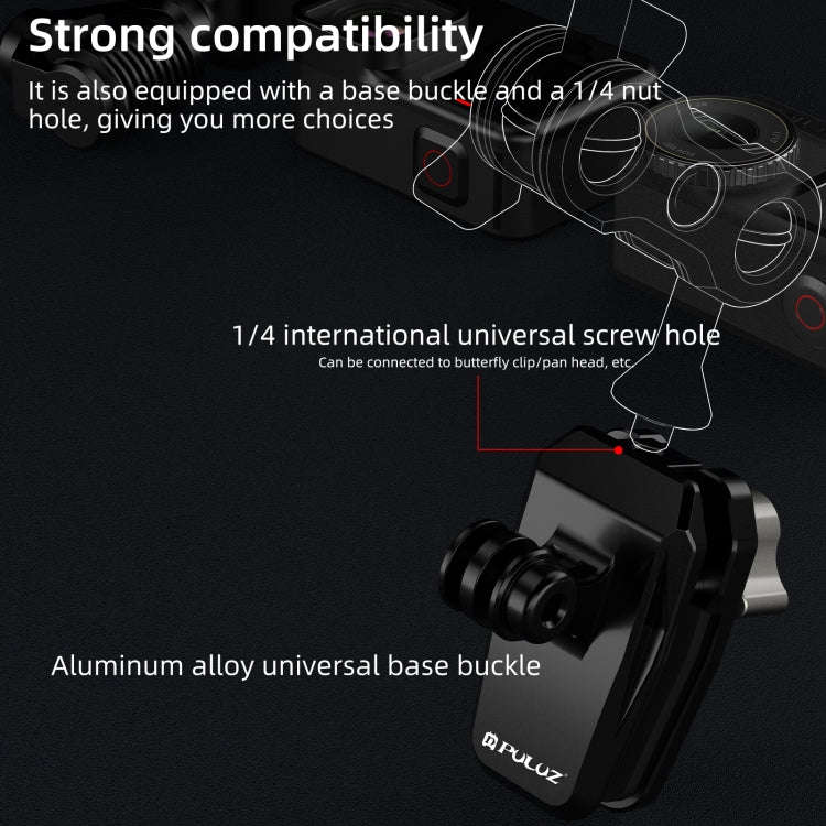 PULUZ Motorcycle Windshield Clip Bracket Camera Mount (Black)