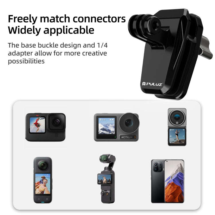 PULUZ Motorcycle Windshield Clip Bracket Camera Mount (Black)