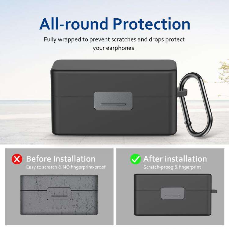 For DJI Mic 2 PULUZ Charging Case Silicone Scratch-proof Protective Cover (Black)