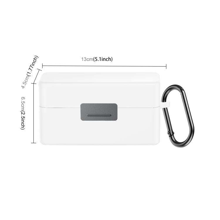 For DJI Mic 2 PULUZ Charging Case Silicone Scratch-proof Protective Cover (White)